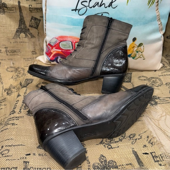 Dorking by Fluchos Brown Leather/ Suede Ankle Boots Size 41 - Picture 9 of 13